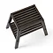Dark Oak Slatted Bathroom Stool Feature Large Image