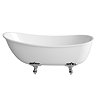 Dartford 1745 Slipper Bath with Chrome Feet Feature Large Image