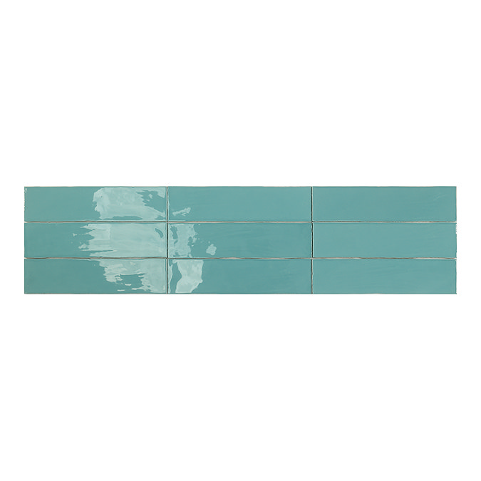Darwen Rustic Teal Gloss Wall Tiles 75 x 300mm