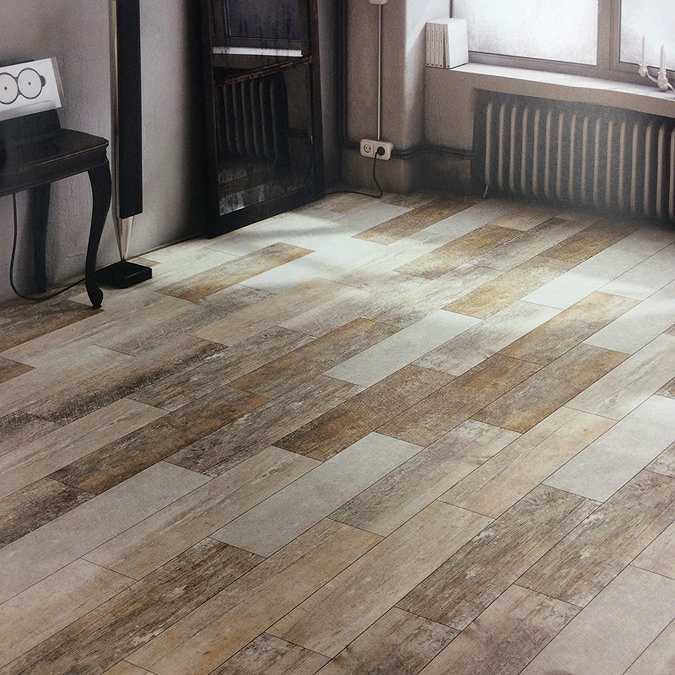 Darwin Driftwood Porcelain Wood Effect Floor Tiles - 220 x 850mm Profile Large Image