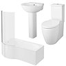 Darwin Modern Curved Bathroom Suite Large Image