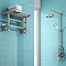 Darwin Traditional 300 x 500mm Chrome Heated Towel Rail Shelf  Profile Large Image