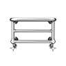 Chatsworth Traditional 300 x 500mm Chrome Heated Towel Rail Shelf  Feature Large Image
