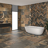 Dawley Brown Rustic Slate Effect Tiles - 300 x 600mm