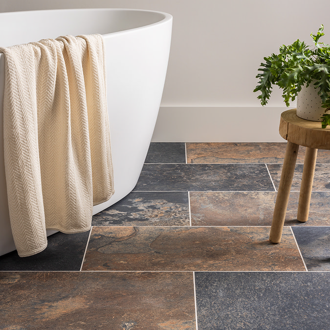 Dawley Brown Rustic Slate Effect Tiles - 300 x 600mm