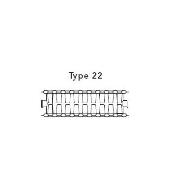 Delonghi - Type 22 Compact Convector Radiator Double Panel 400 x 1100mm Profile Large Image