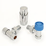 Delta Angled TRV Chrome Thermostatic Radiator Valves  Feature Large Image