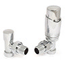 Delta Angled TRV Chrome Thermostatic Radiator Valves Large Image