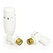 Delta Angled TRV White Thermostatic Radiator Valves Profile Large Image