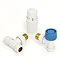 Delta Angled TRV White Thermostatic Radiator Valves  Feature Large Image