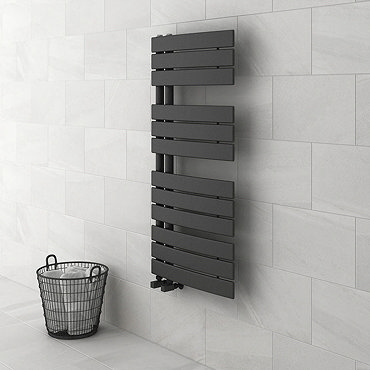 Delta Anthracite Designer Heated Towel Rail 1080 x 550mm  Feature Large Image