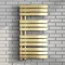 Delta Brushed Brass Designer Heated Towel Rail 1080 x 550mm  Profile Large Image