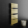 Arezzo Brushed Brass Designer Heated Towel Rail 1080 x 550mm Large Image
