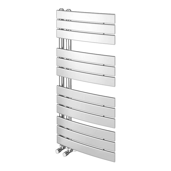 Delta Chrome Designer Heated Towel Rail 1080 x 550mm  Profile Large Image