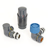 Delta Corner TRV Anthracite Thermostatic Radiator Valves  Feature Large Image