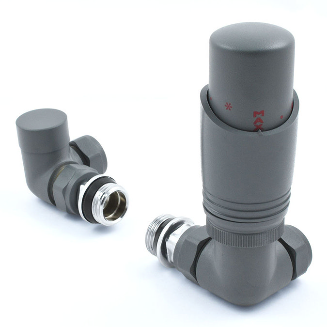 Delta Corner TRV Gunboat Grey Thermostatic Radiator Valves Feature Large Image