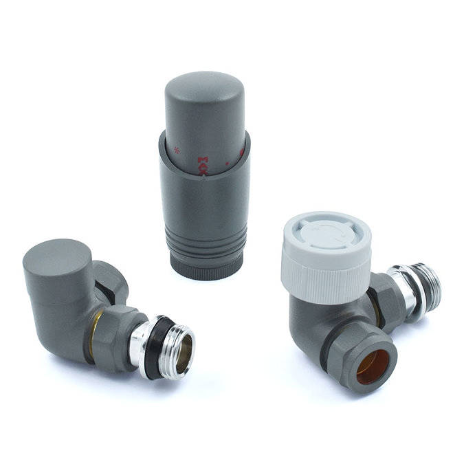 Delta Corner TRV Gunboat Grey Thermostatic Radiator Valves Standard Large Image