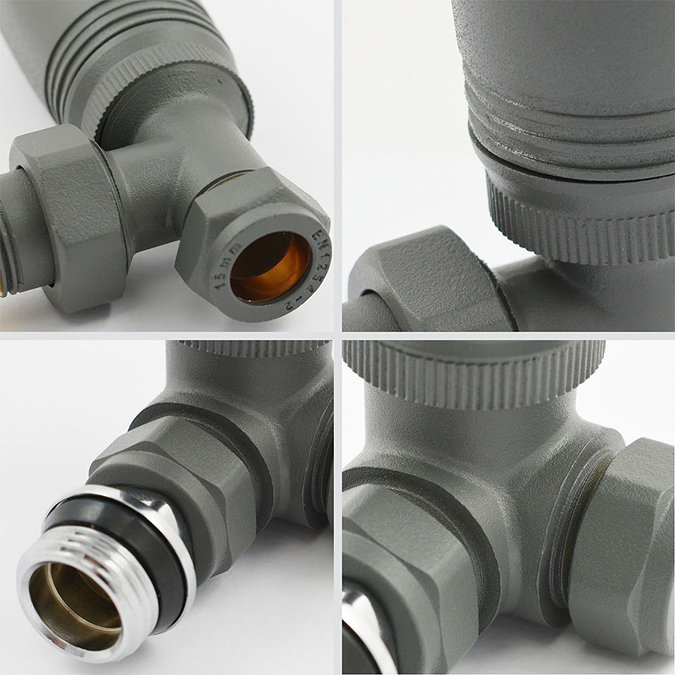 Delta Corner TRV Gunboat Grey Thermostatic Radiator Valves Profile Large Image