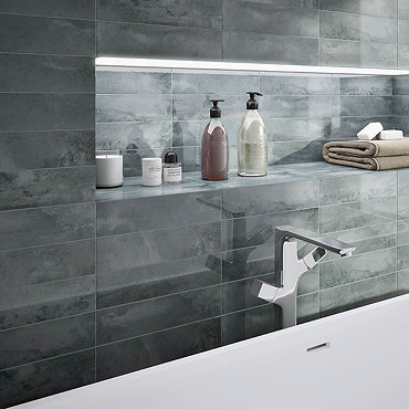 Delta Grey Stone Effect Wall Tiles - 75 x 300mm  Profile Large Image