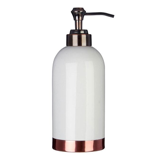 Delta White/Copper Lotion Dispenser Large Image