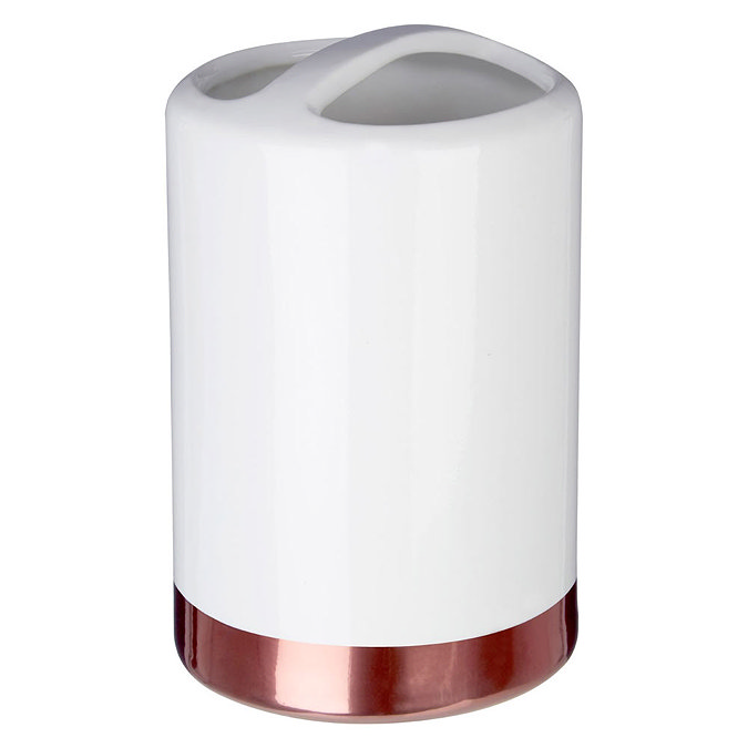 Delta White/Copper Toothbrush Holder Profile Large Image