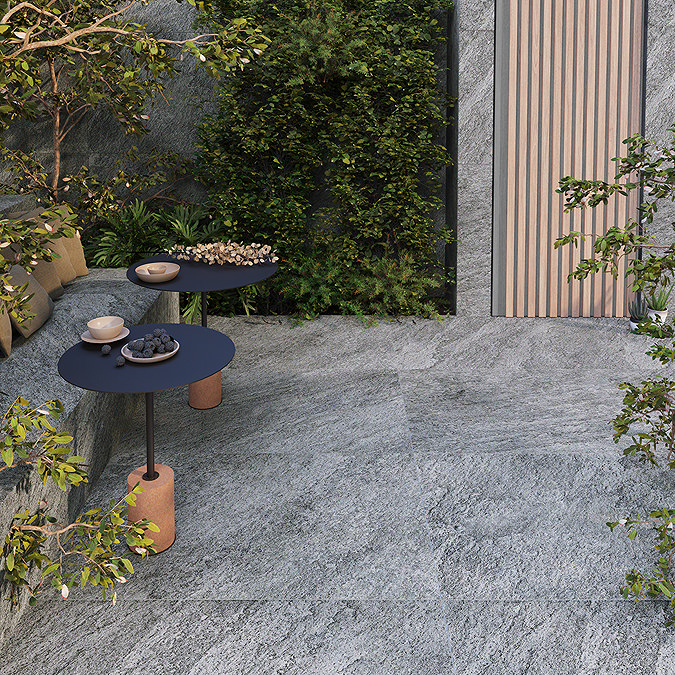 Deltano Outdoor Grey Wall & Floor Tiles - 600 x 900mm