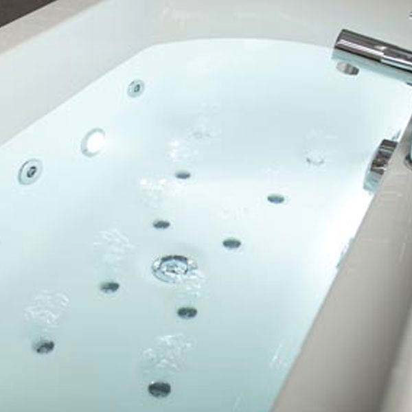 Deluxe Whirlpool Spa 24 Jet Ultimate Round Double Ended Bath (1800 x 800mm)  In Bathroom Large Image