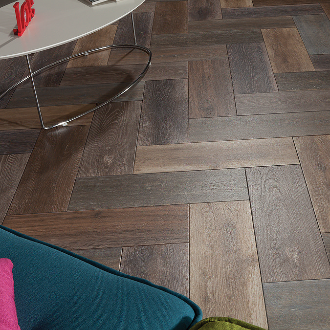 Denton Rustic Oak Wood Effect Tiles - 200 x 600mm