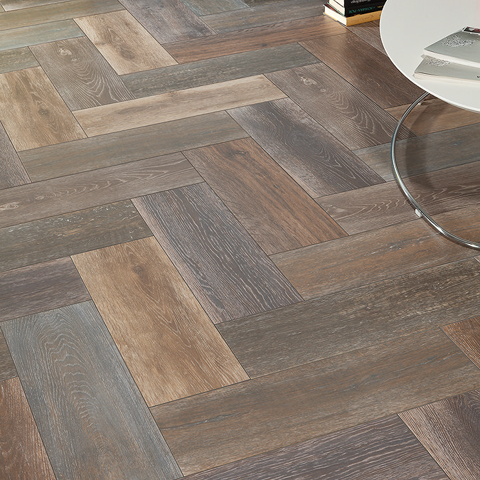 Denton Rustic Oak Wood Effect Tiles - 200 x 600mm