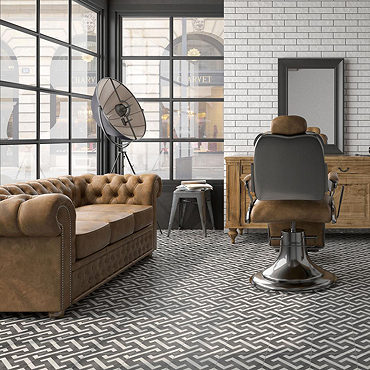 Denzo Geometric Patterned Wall and Floor Tiles - 223 x 223mm