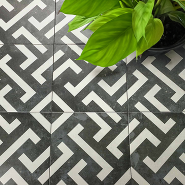 Denzo Geometric Patterned Wall and Floor Tiles - 223 x 223mm