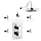 Designer Kia/Jule Twin Valve with Divertor, Quadro Head and Body Jets Large Image