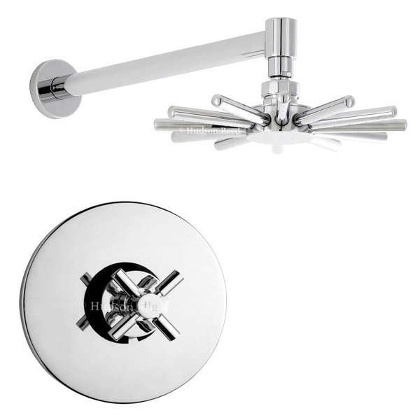 Hudson Reed - Tec Sequential Concealed Shower Valve with Cloudburst Head Large Image