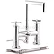 Designer P-Zazz Deck Mounted Bath Shower Mixer - Crosshead Large Image