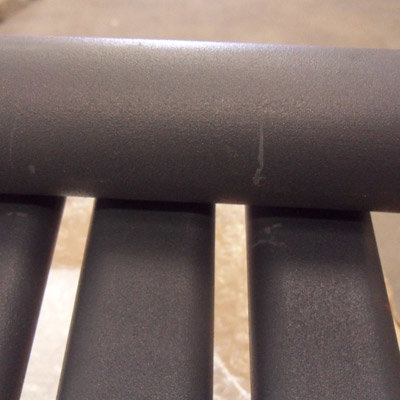 Designer Radiator with Curving Lines 1800 x 460mm - Anthracite - Ex Display In Bathroom Large Image