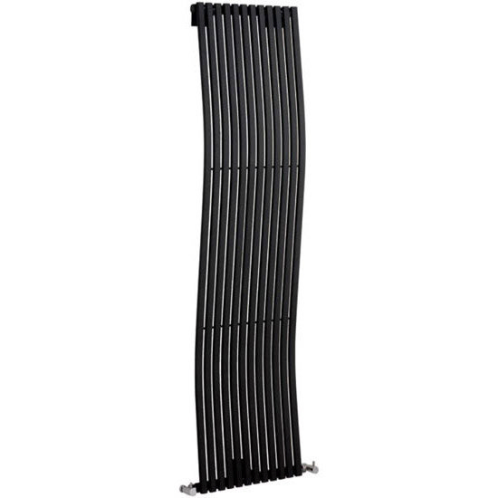 Designer Radiator with Curving Lines 1800 x 460mm - Anthracite - Ex Display Large Image