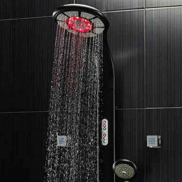 Hudson Reed Soothe Black Shower Kit with Lights - A3316 Profile Large Image