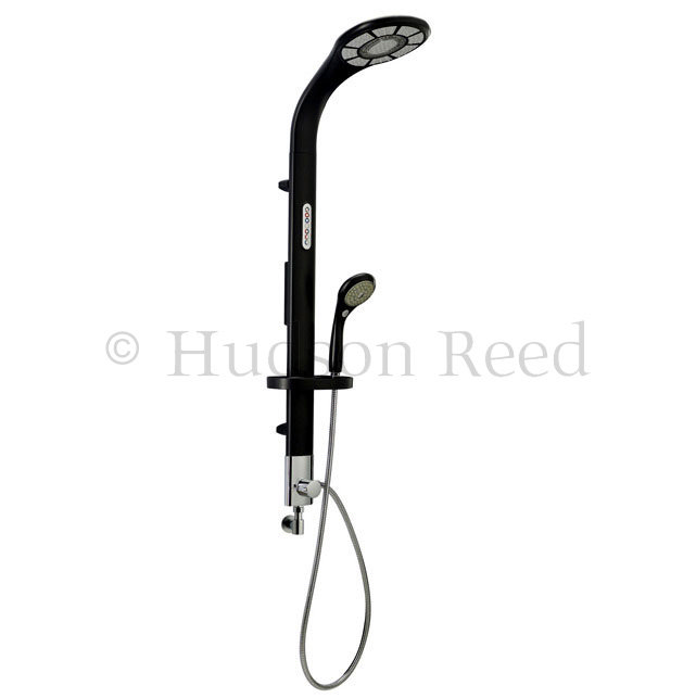 Hudson Reed Soothe Black Shower Kit with Lights - A3316 Large Image