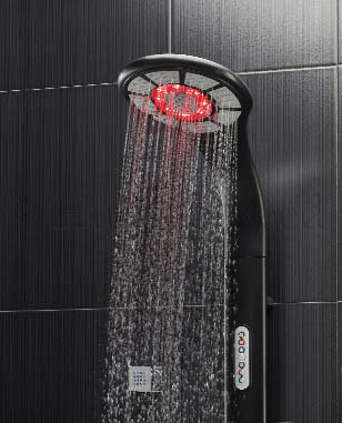 Hudson Reed Soothe Chrome Shower Kit with Lights - A3315 Profile Large Image