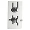 Hudson Reed Tec Pura Twin Concealed Thermostatic Shower Valve w/ 8" Fixed Head Feature Large Image