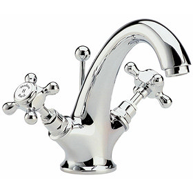 Hudson Reed Topaz Crosshead Mono Basin Mixer + Pop-Up Waste - Chrome - BC305 Large Image