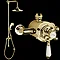 Designer Traditional Dual Shower Valve with Grand Rigid Riser - Antique Gold Large Image