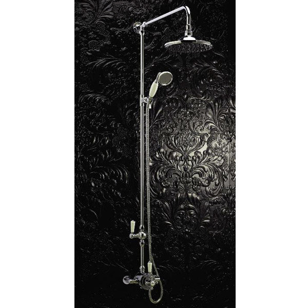 Hudson Reed Traditional Exposed Dual Shower Valve w/ Grand Rigid Riser - Chrome Profile Large Image
