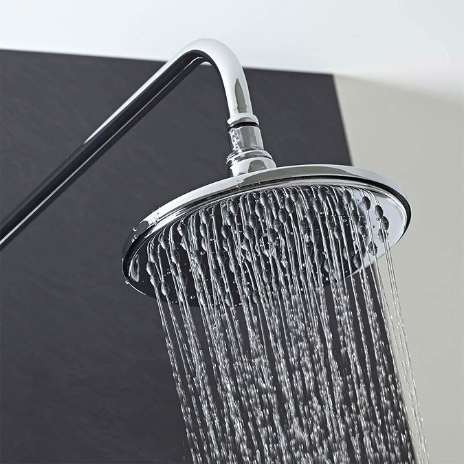 Hudson Reed Traditional Exposed Dual Shower Valve Inc. Grand Rigid Riser - Chrome In Bathroom Large
