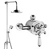 Hudson Reed Traditional Exposed Dual Shower Valve Inc. Grand Rigid Riser - Chrome Large Image