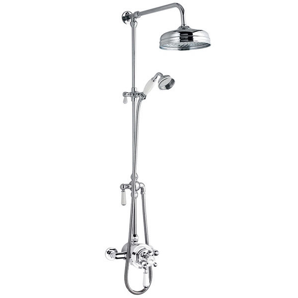 Hudson Reed Traditional Exposed Shower Valve, Riser Kit, Diverter & Shower Rose Profile Large Image