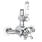 Nuie Traditional Twin Shower Valve with Rigid Riser Kit - Chrome