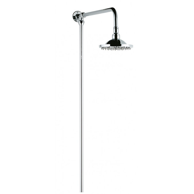 Nuie Traditional Twin Shower Valve with Rigid Riser Kit - Chrome Feature Large Image