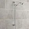 Hudson Reed Traditional Twin Concealed Thermostatic Shower Valve + Slide Rail Kit Profile Large Image
