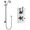 Hudson Reed Traditional Twin Concealed Thermostatic Shower Valve + Slide Rail Kit Large Image